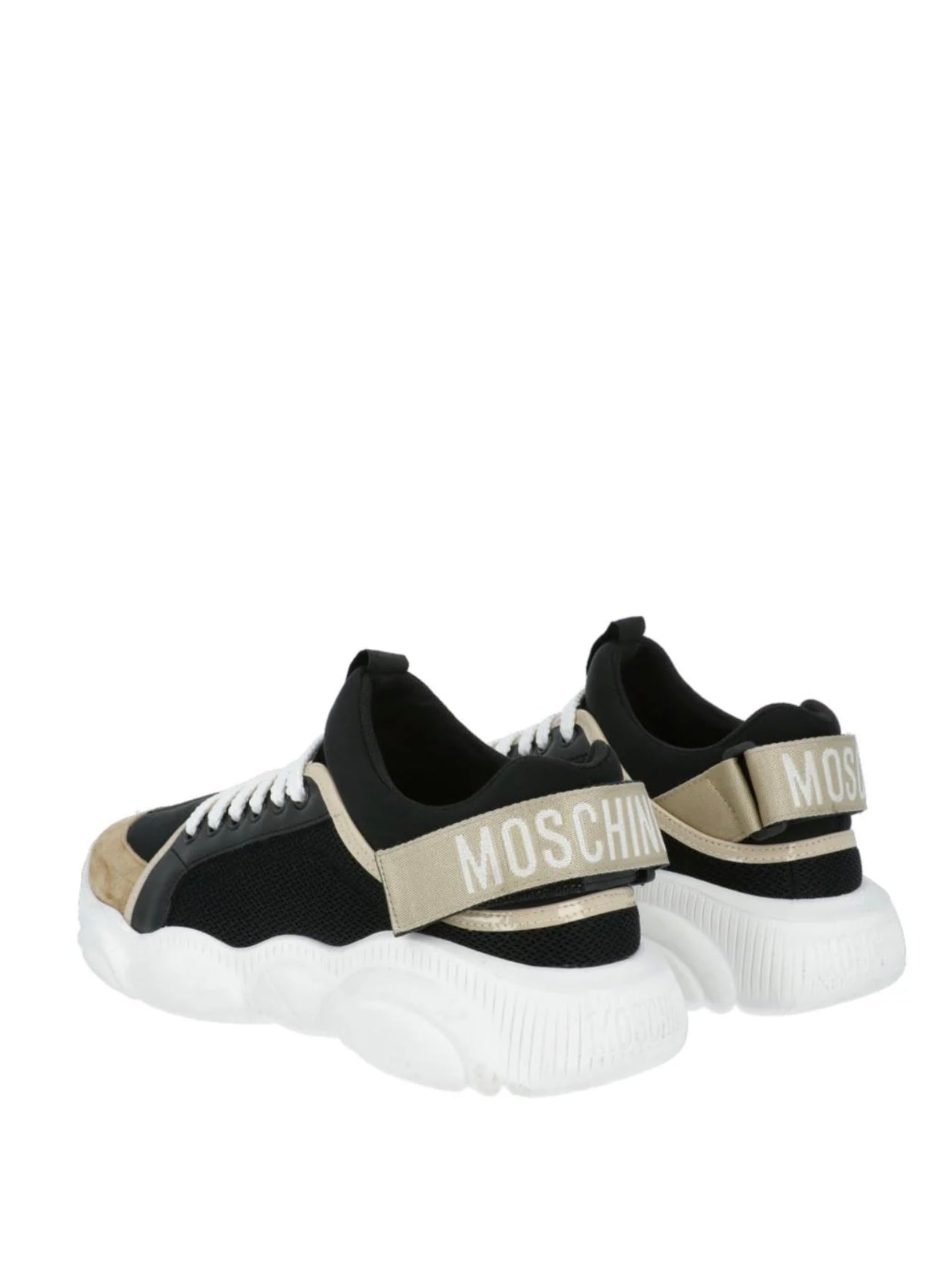 TENIS MOSCHINO NEGROS BEIGE