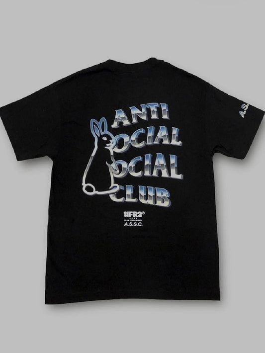 CAMISETA ANTISOCIAL NEGRA AZUL