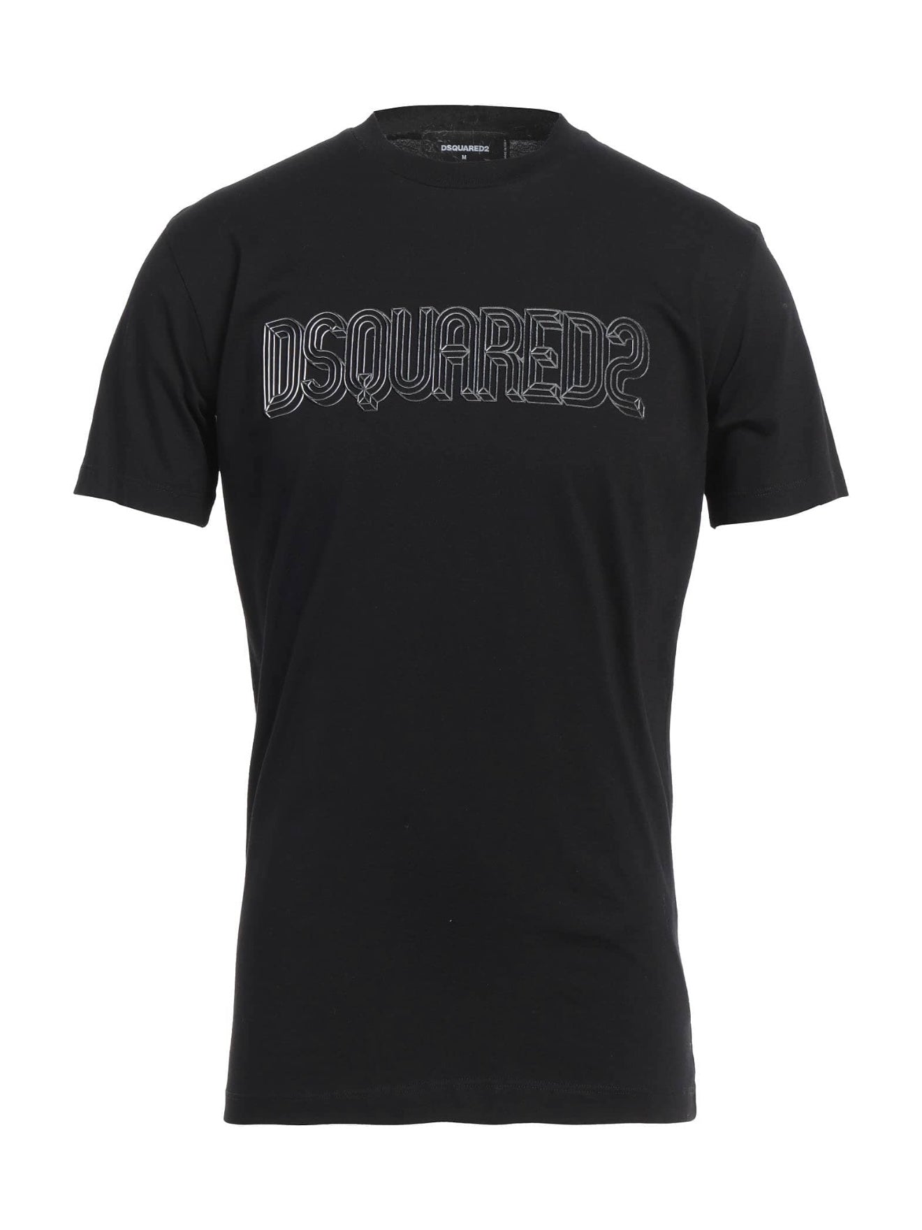 CAMISETA DSQUARED2 NEGRA LETRAS PATEADAS
