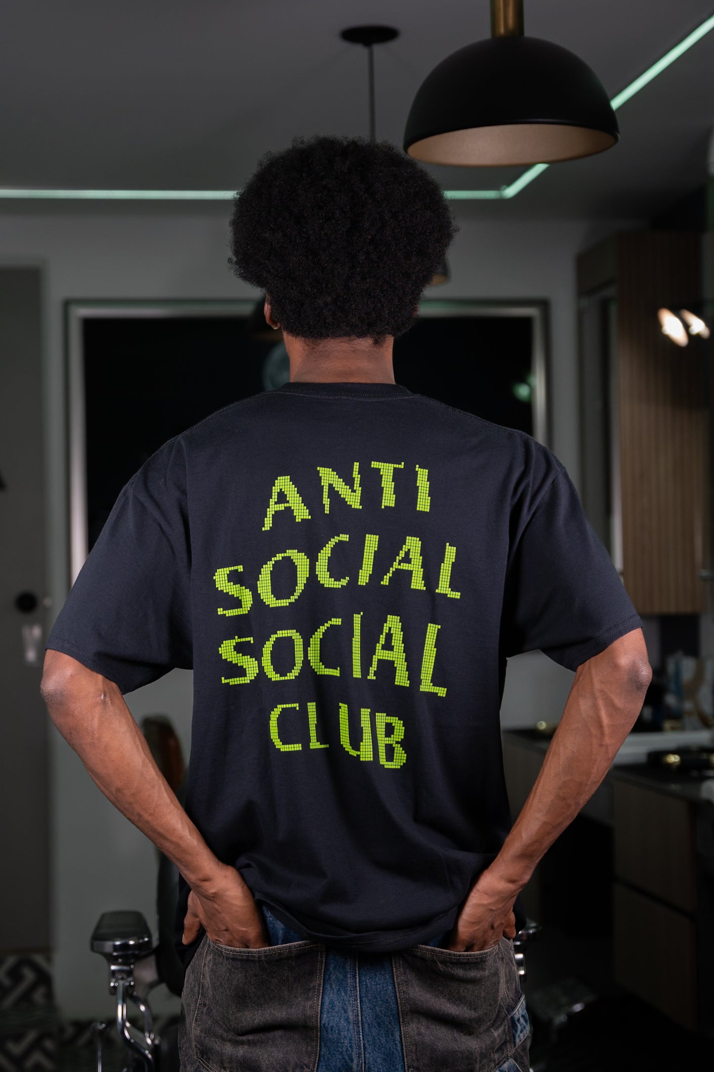 ANTISOCIAL NEGRA VERDE PIXEL