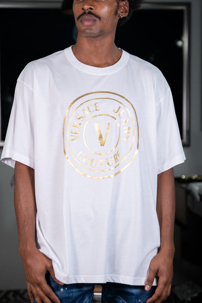 VERSACE JEANS BLANCA CIRCULO DORADO