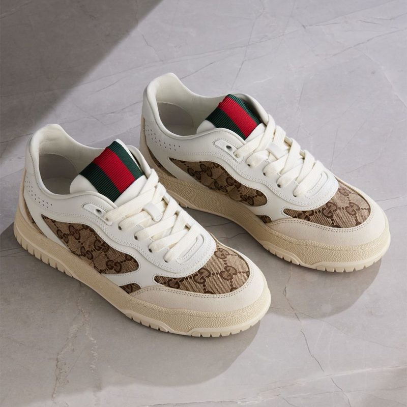 ZAPATOS GUCCI BEIGE MONOGRAM MUJER