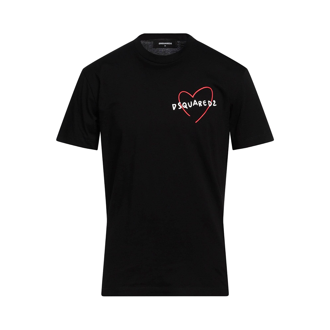CAMISETA DSQUARED2 NEGRA CORAZON