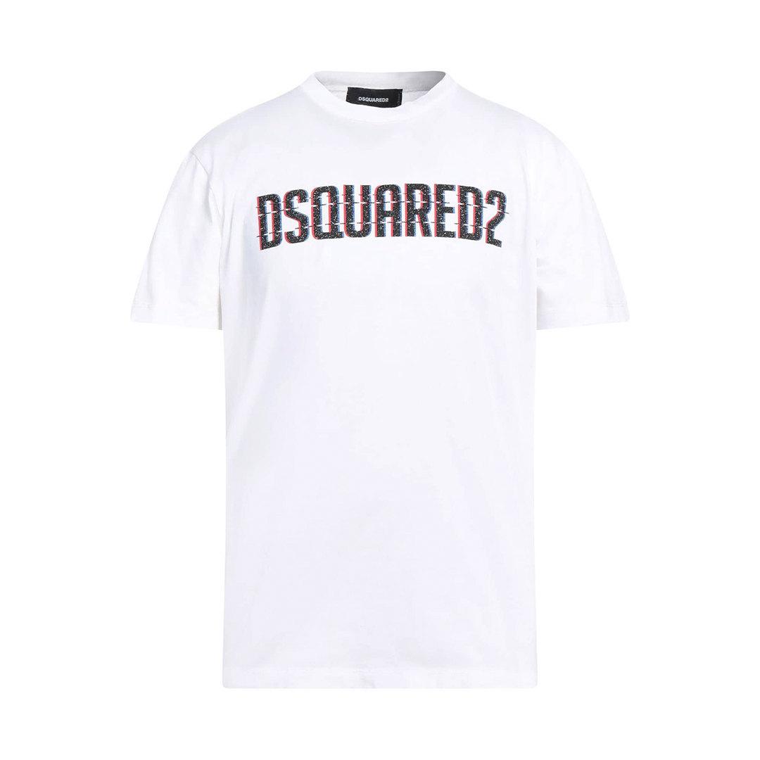CAMISETA DSQUARED2 BLANCA LETRAS NEGRAS