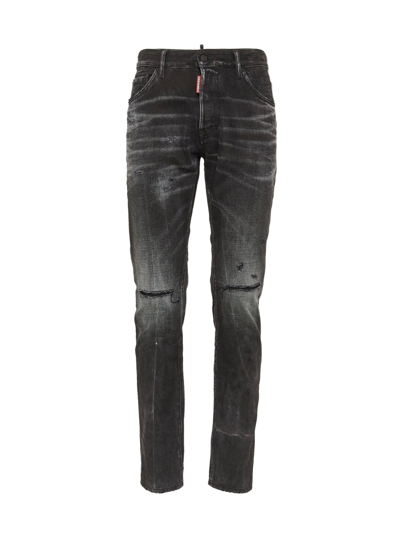 JEAN DSQ NEGRO CON ROTOS