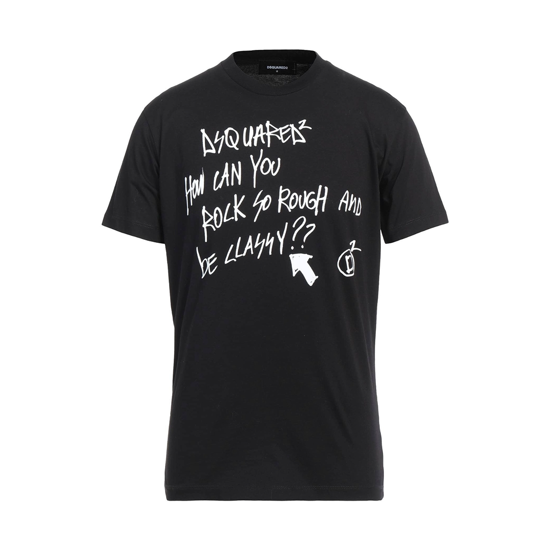 CAMISETA DSQUARED2 NEGRA FLECHA BLANCA