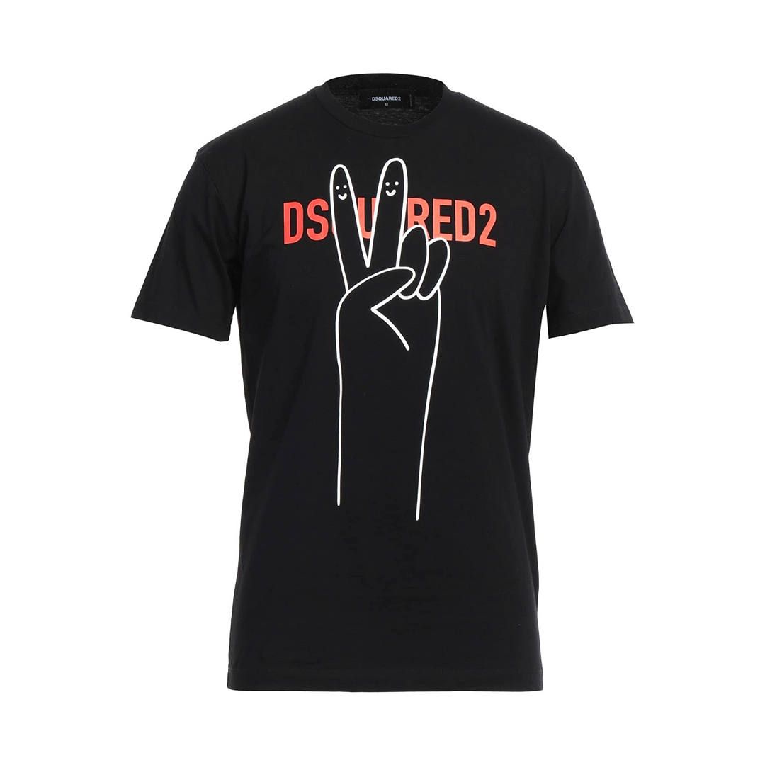 CAMISETA DSQUARED2 NEGRA DEDOS