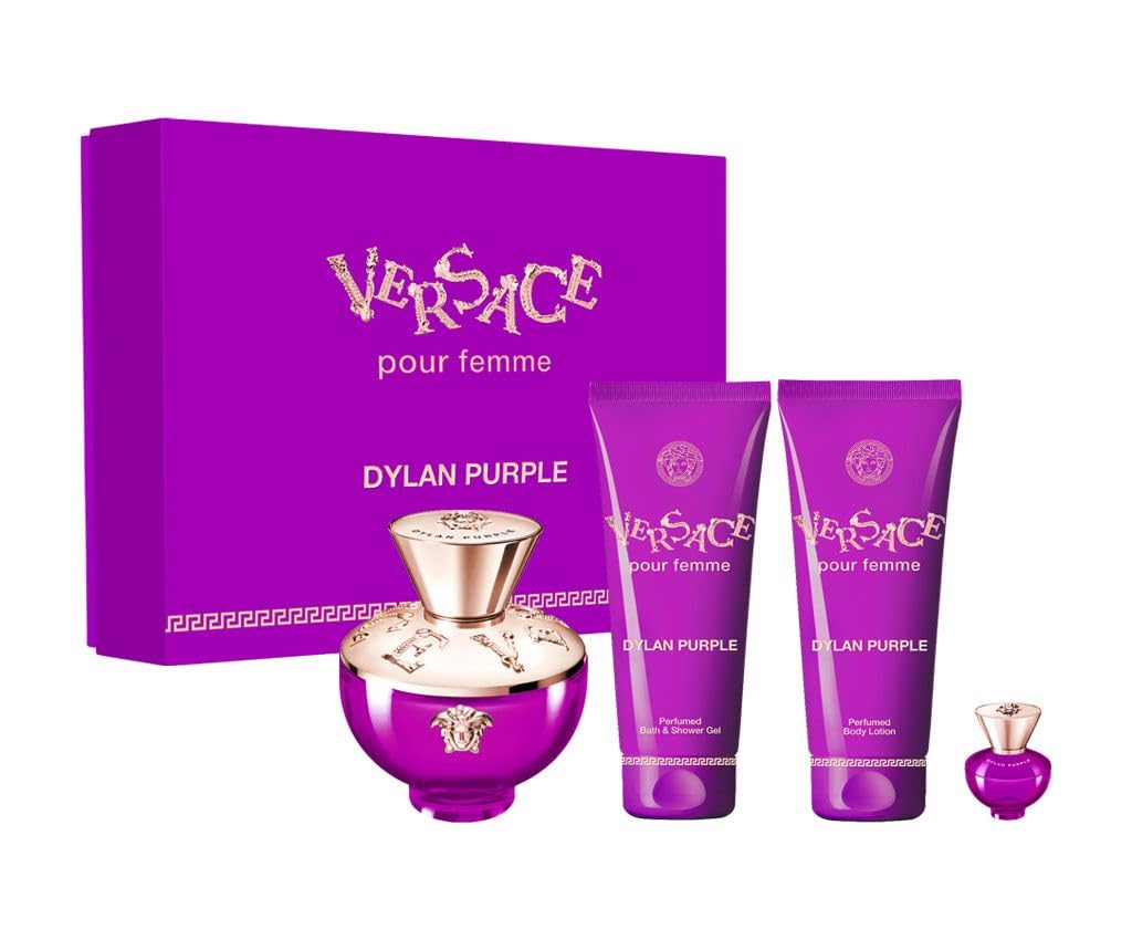 ESTUCHE VERSACE DYLAN PURPLE 100ML DM EDP X 4 PZ (MINIATURA)