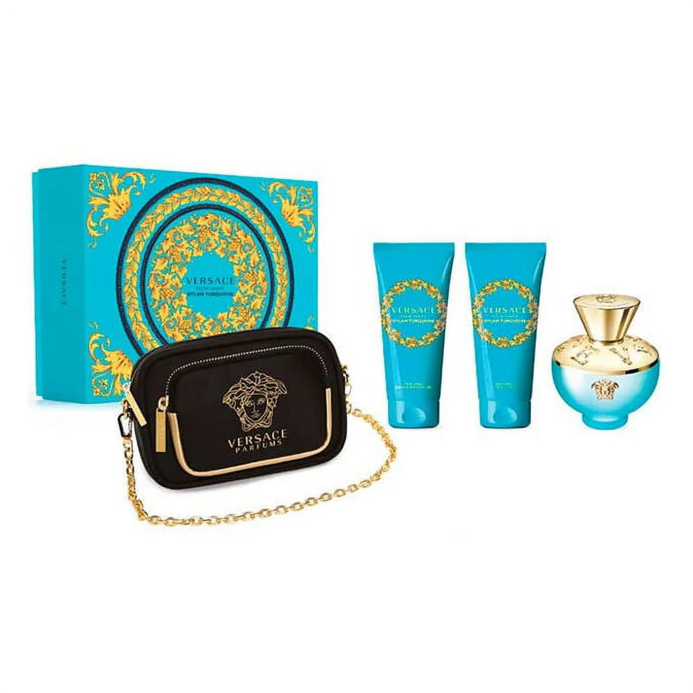 ESTUCHE VERSACE DYLAN TURQUOISE 100ML DM X 4 PZ (BOLSO)