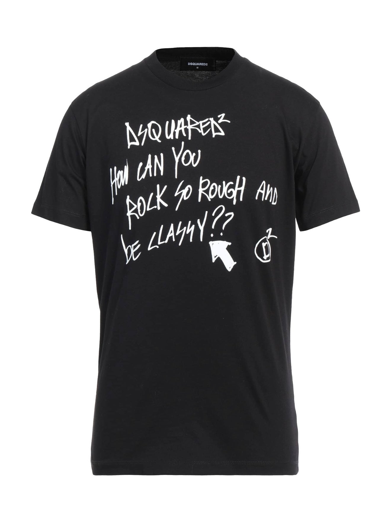 CAMISETA DSQUARED2 NEGRA FLECHA BLANCA