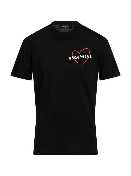 CAMISETA DSQUARED2 NEGRA CORAZON