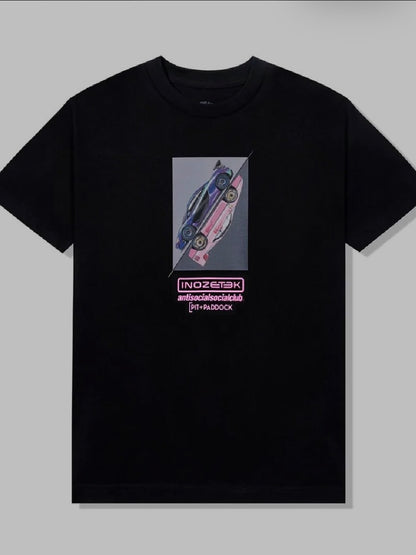 CAMISETA ANTISOCIAL NEGRA ROSADA