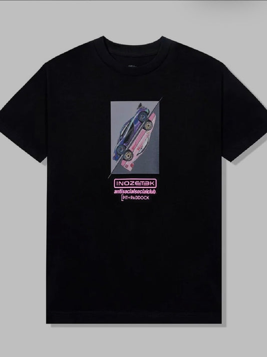 CAMISETA ANTISOCIAL NEGRA ROSADA