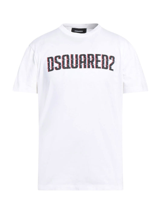 CAMISETA DSQUARED2 BLANCA LETRAS NEGRAS