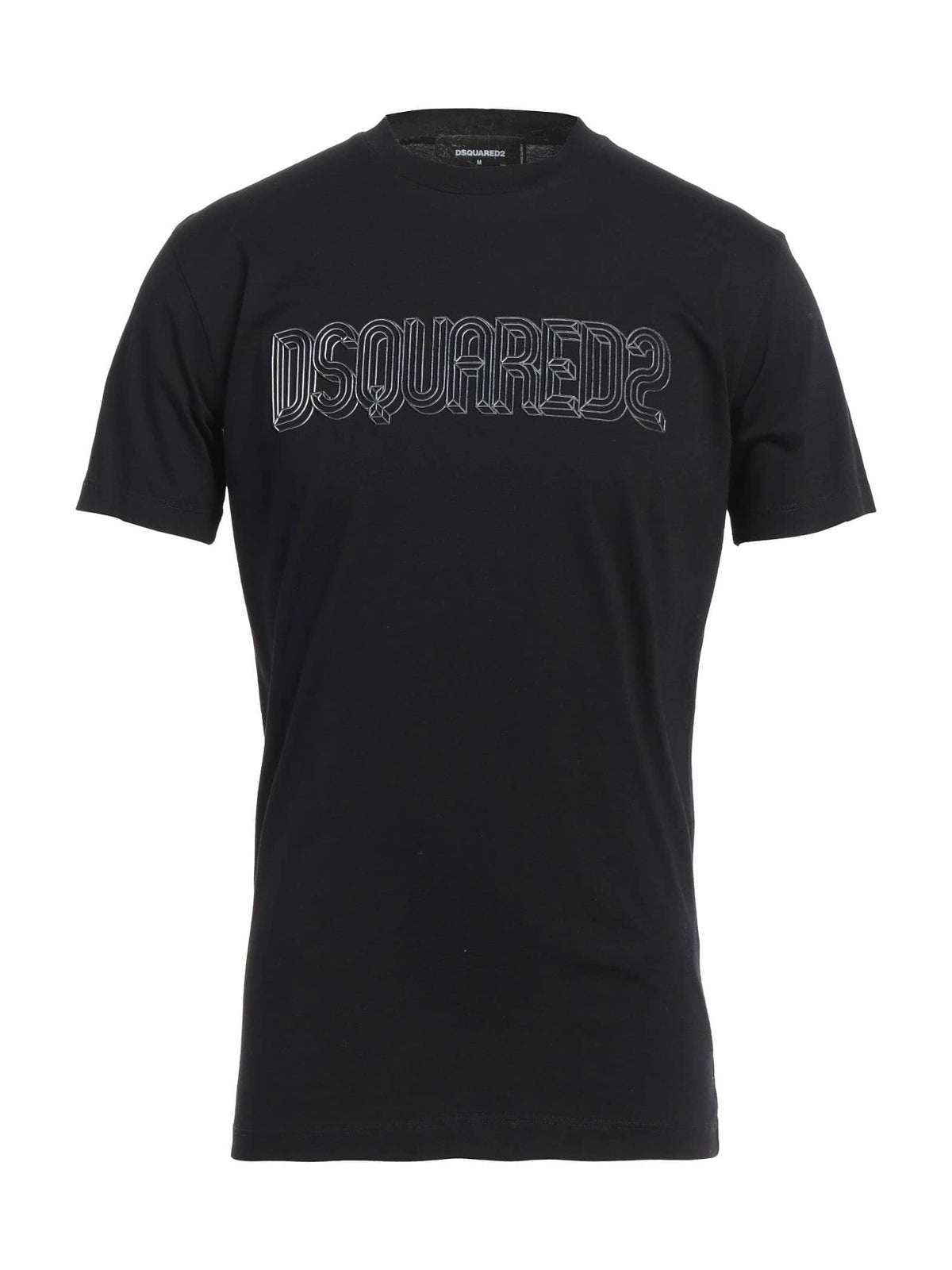 CAMISETA DSQUARED2 NEGRA LETRAS PATEADAS