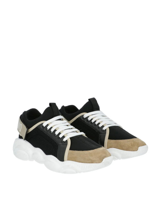 TENIS MOSCHINO NEGROS BEIGE