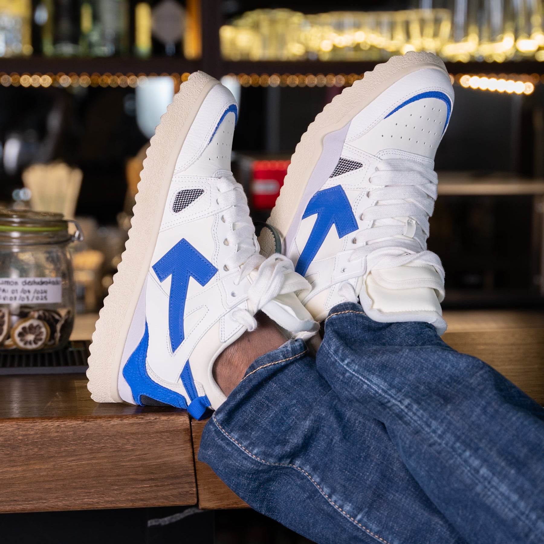 TENIS OFF SPONGE BLANCOS AZUL